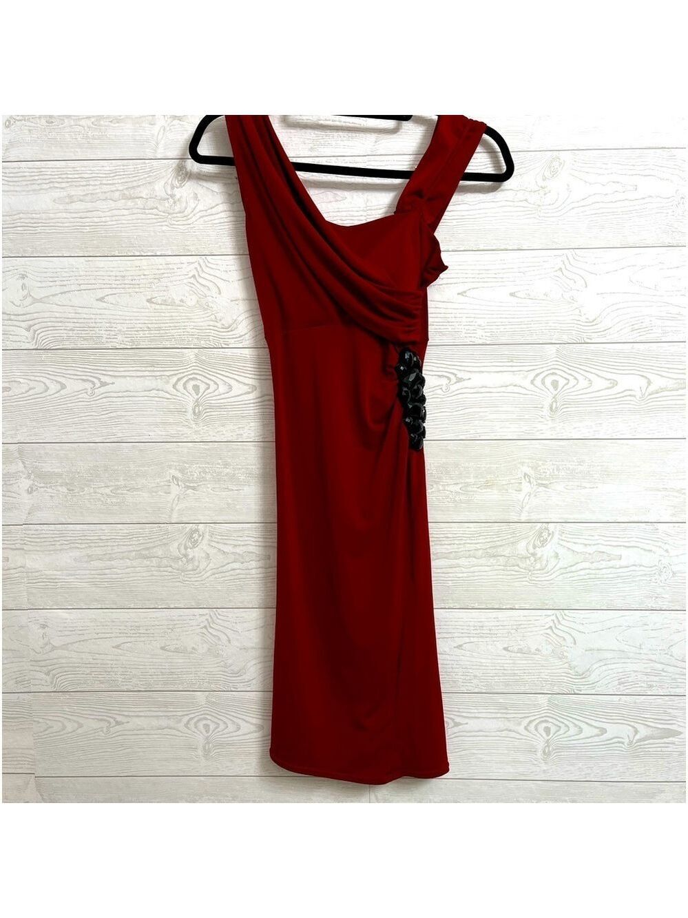 Sweet Storm Women’s Burgundy Red Sleeveless Midi Evening Dress. Size S